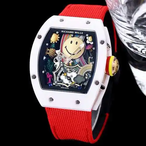 Reloj Richard @ Mill para hombre con movimiento mecánico original totalmente automático, caja superi