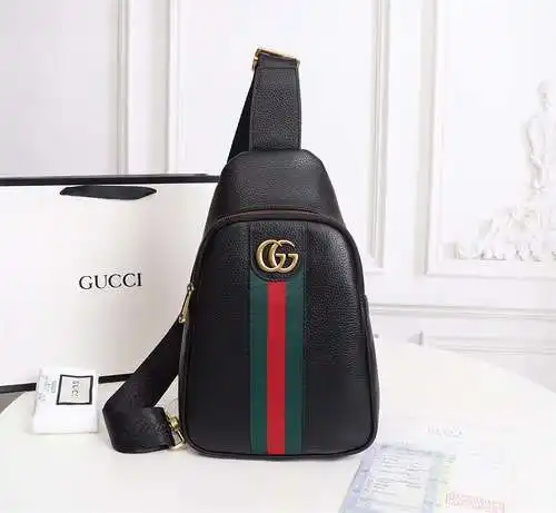 Bolso de pecho especial GG para hombre, fabricado en piel de vacuno original importada, alta calidad