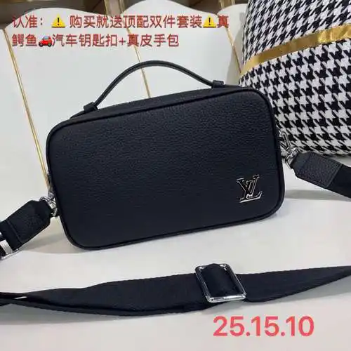 Bolso bandolera para hombre LL, elaborado en cuero original importado de primera calidad, versión ré
