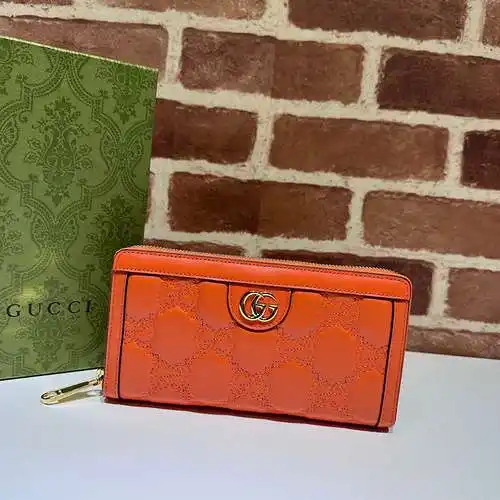 Cartera GG con clip largo, fabricada en piel de vacuno original importada, alta calidad, entrega en 