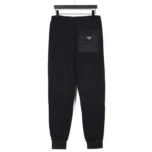 Pra*da/Prada 23Fw pantalones casual triangulares con bolsillo