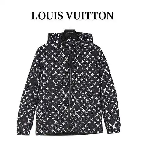 Abrigo de algodón con capucha y presbicia estampado integral LV/Louis Vuitton