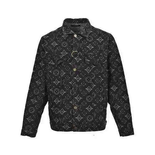 Chaqueta vaquera presbicia con estampado integral en jacquard LV/Louis Vuitton 24Fw