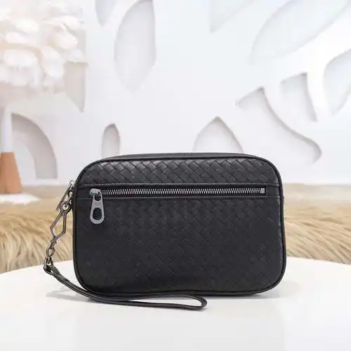 Bolso de mano para hombre BV, elaborado en piel de vacuno original importada, alta calidad, entrega 