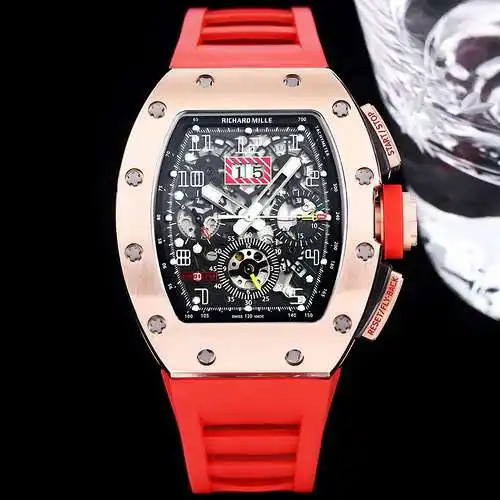 Reloj Richard Mille para hombre con movimiento mecánico original totalmente automático, caja superio