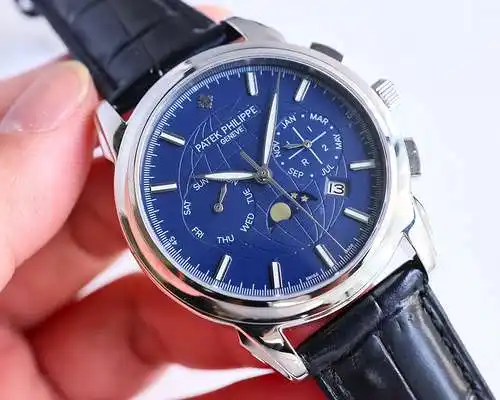 Patek@Philippe reloj para hombre con movimiento mecánico original totalmente automático caja superio