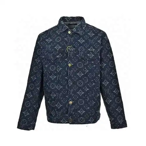 Chaqueta vaquera presbicia con estampado integral en jacquard LV/Louis Vuitton 24Fw