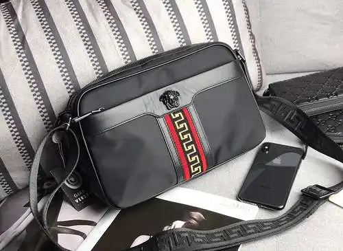 FEN@DI Bolso bandolera para hombre Fabricado en piel de vacuno original importada, alta calidad, ent
