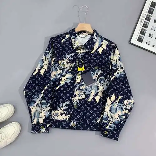 24ss nueva chaqueta de mezclilla con logo de algas blanqueadas con monograma Louis Vuitton LV Miyu K