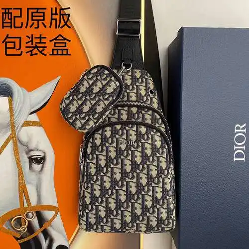 Bolso de pecho para hombre D's, fabricado en piel de vacuno original importada, alta calidad, factur