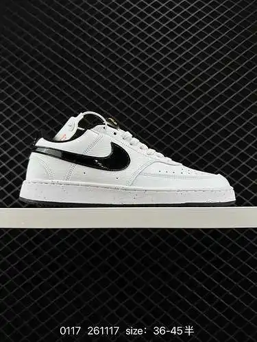 8 Nike Court Vision Low Blanco Negro Inspiradas en la tendencia de mediados de los 98, las Nike Cour