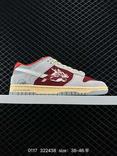9 Nike Dunk Low CNY Nike SB Low-top Año del Dragón Edición limitada Beige Gris Rojo Leyenda del Drag