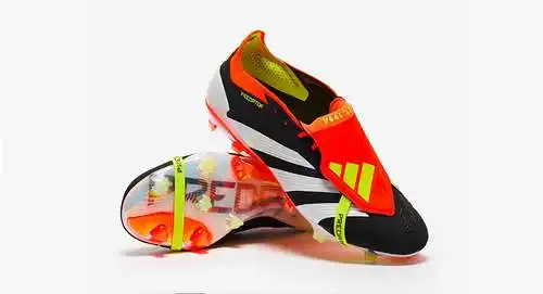 (Llegó) Zapatos de fútbol Adidas Falcon Essence totalmente tejidos de caña alta FG con lengüeta PRED