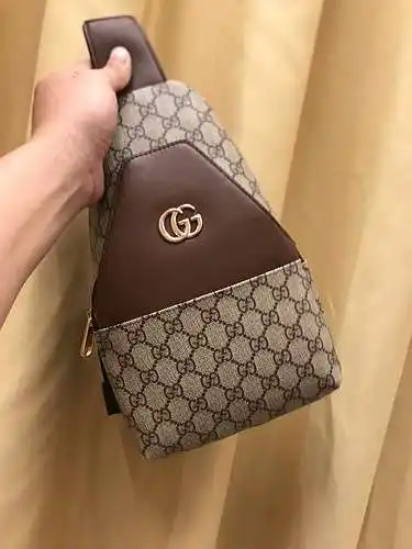 Bolso de pecho especial para hombre GG, fabricado en piel de vacuno original importada, calidad de g