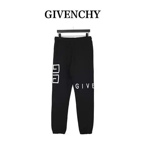 GVC/Givenchy 22ss pantalones deportivos con logo de cuatro cuadrados bordados