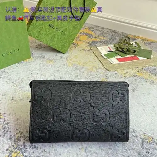Bolso de mano GG para hombre, fabricado en cuero original superior importado, versión réplica de alt