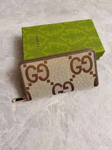 Cartera GG con clip largo, fabricada en piel de vacuno original importada, calidad de gama alta, ent