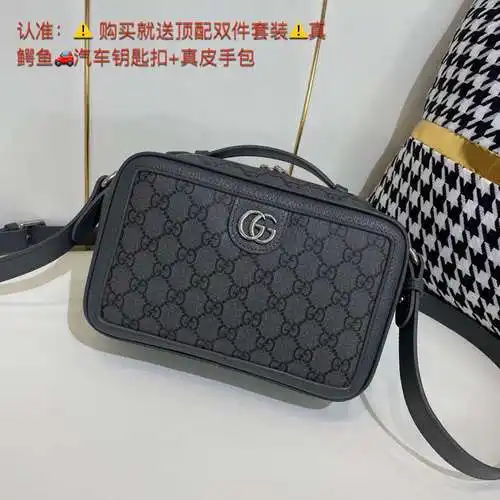 Bolso bandolera GUCC para hombre, elaborado en piel vacuno original importada, alta calidad, entrega