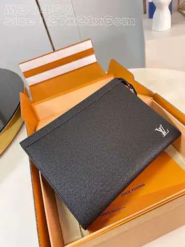 Bolso de mano para hombre LL, elaborado en piel de vacuno original importada, alta calidad, entrega 