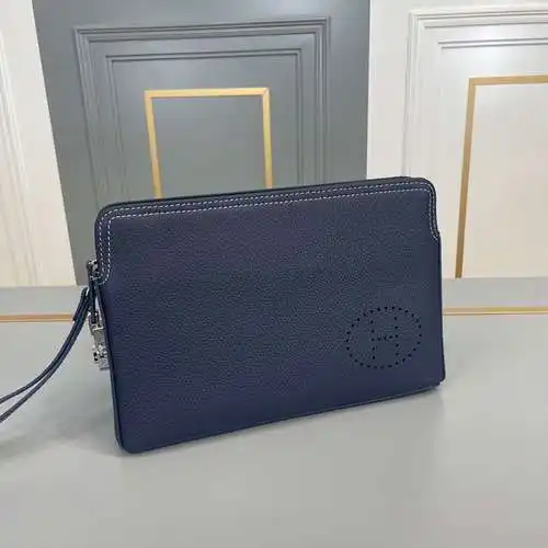 Bolso de mano para hombre Her@mès, fabricado en piel de vacuno original importada, alta calidad, ent