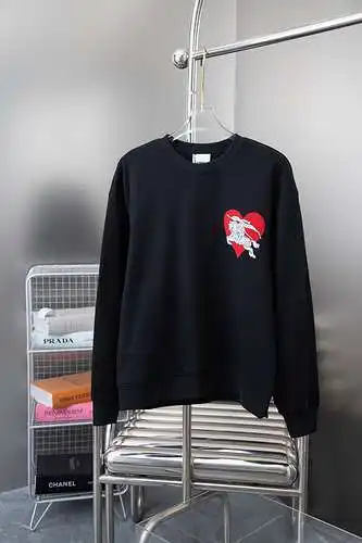 Burberry BBR 23FW pareja amor caballero guerra caballo etiqueta pequeña sudadera con cuello redondo