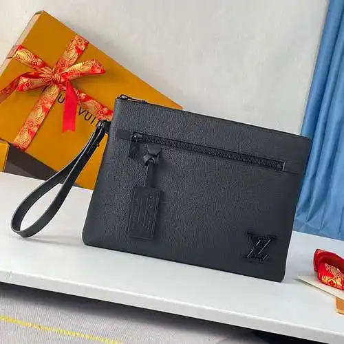 Bolso de mano para hombre LL, fabricado en piel de vacuno original importada, alta calidad, entrega 