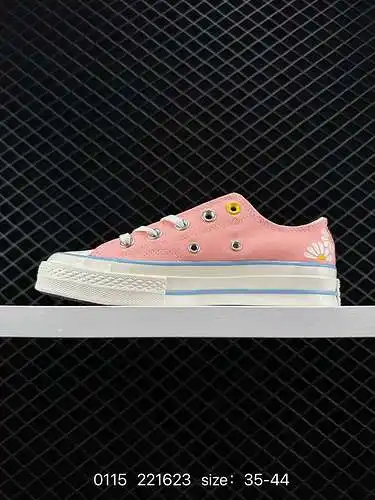 5 Zapatos de lona bajos con estampado de margaritas frescas oficiales 97S de CONVERSE para mujer Núm