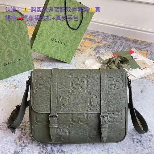 Bolso bandolera GG para hombre, elaborado en cuero original importado de primera calidad, versión ré