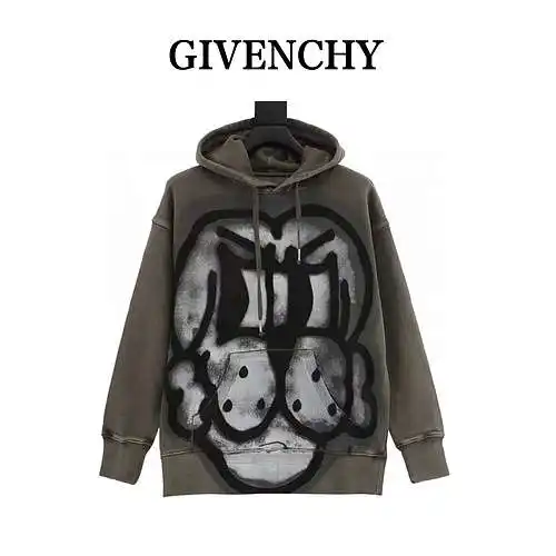 Sudadera con capucha y estampado de cabeza de perro conjunta GVC 22FW de Givenchy