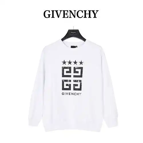 GVC/Givenchy 23ss 4Gsudadera con cuello redondo y logo estampado