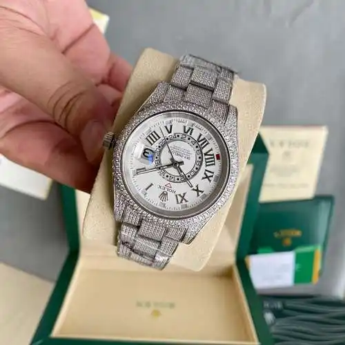 Reloj Rolex para hombre con movimiento mecánico original totalmente automático, caja superior de ace