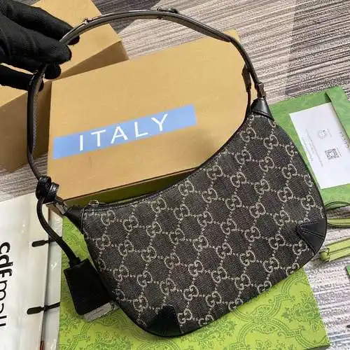 Bolso de axila GG, fabricado en cuero original superior importado, versión réplica de alta gama, fac