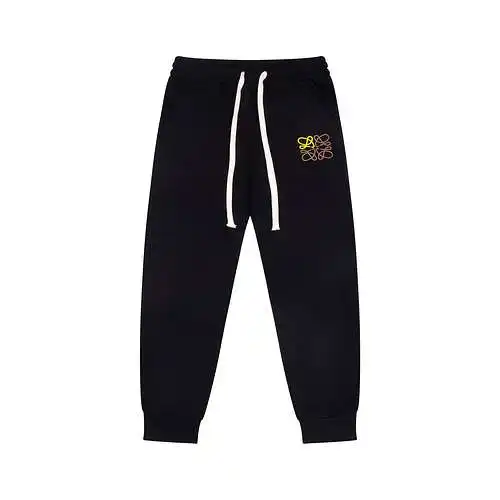 Loe*we Pantalones deportivos con bordado floral en color liso