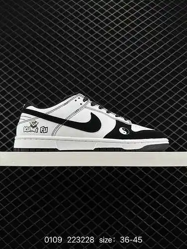 4 Zapatillas casual versátiles Nike DUNK SB Dunk Low "Kung Fu Panda" FC688-6 Talla: 36 36.