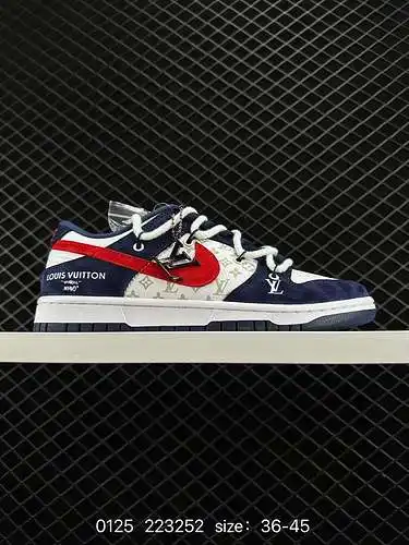 26 Primera capa a nivel de empresa [Zapatillas deportivas personalizadas] Louis Vuitton x Nike SB Du