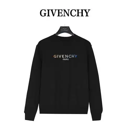 Sudadera con cuello redondo y bordado degradado de arcoíris GVC/Givenchy 22Fw