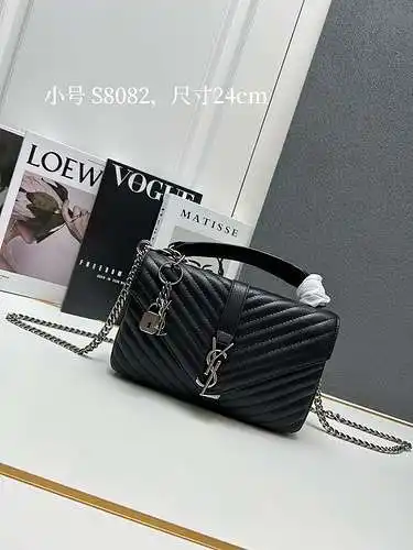 Bolso mensajero YSL hecho de piel de vaca original importada, calidad de alta gama, factura de bolsa