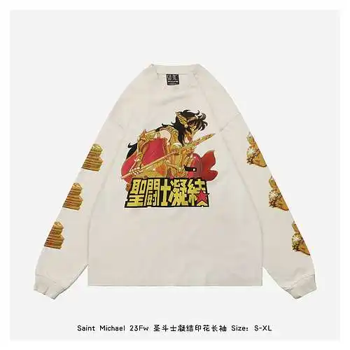 Saint*Michael 23Fw Saint Seiya manga larga con estampado condensado