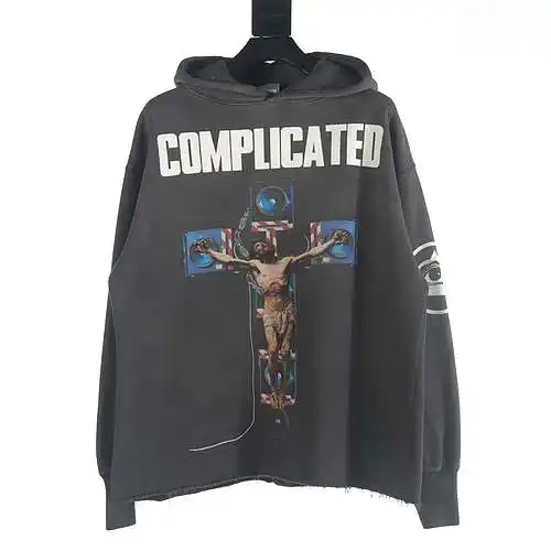 Sudadera con capucha con estampado de Jesús Cross Audio SM 23FW