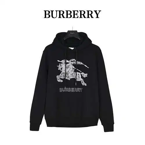 Sudadera con capucha y logo de caballo de guerra bordado BBR/Burberry 23Fw