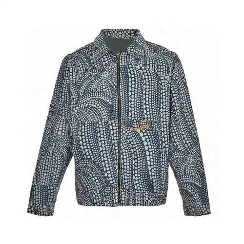 Chaqueta vaquera con cremallera y lunares de calabaza LV 24Fw & Yayoi Kusama