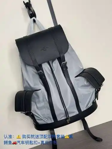 Mochila para hombre LL, fabricada en cuero original superior importado, versión réplica de alta gama