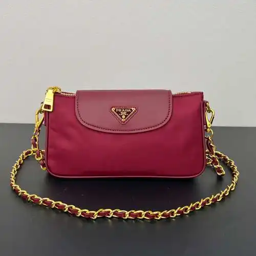 Bolso de hombro PRA@DA fabricado en piel de vacuno original importada, alta calidad, entrega en bols