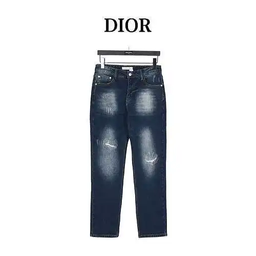 Pantalones vaqueros CD/Dior con pañuelo de bolsillo y logo
