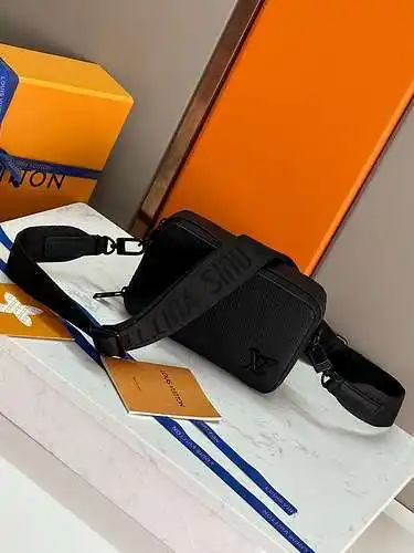 Bolso bandolera para hombre LL, elaborado en piel de vacuno original importada, alta calidad, entreg