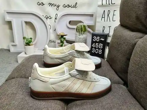 Zapatos casuales unisex clover GAZELLE serie 308D (adidas) para hombre y mujer, calzado deportivo cl