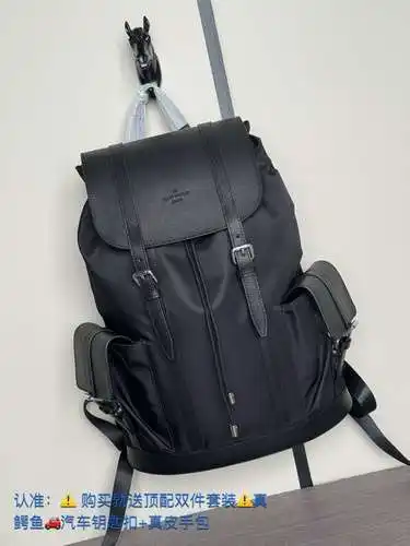Mochila para hombre LL, fabricada en cuero original importado de primera calidad, versión réplica de