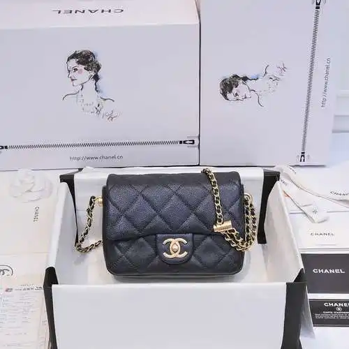 Bolso de cadena CH Xiaoxiang, hecho de cuero original superior importado, versión réplica de alta ga