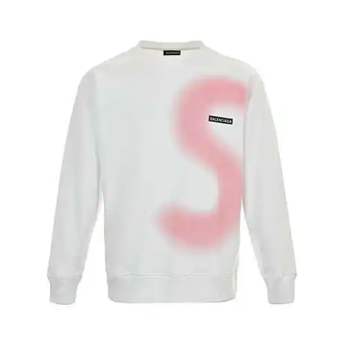 BLCG/Balenciaga 23Fw S sudadera con cuello redondo y letras estampadas