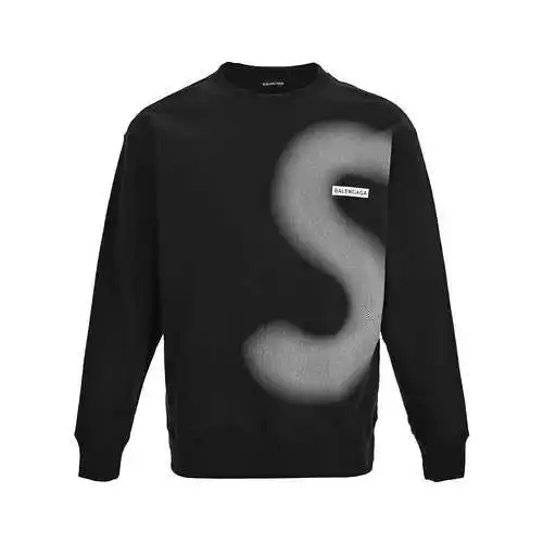 BLCG/Balenciaga 23Fw S sudadera con cuello redondo y letras estampadas